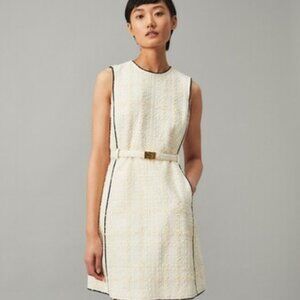 Tory Burch Tweed Dress Siz6 6 Never Worn Perfect Condition cream and black
